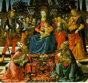 Domenico Ghirlandaio Madonna Enthroned with the Saints  q oil on canvas